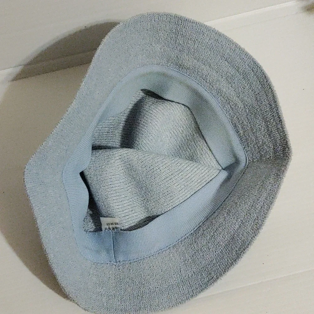 Vintage 90s Y2k Kangol light blue fuzzy furry bucket hat